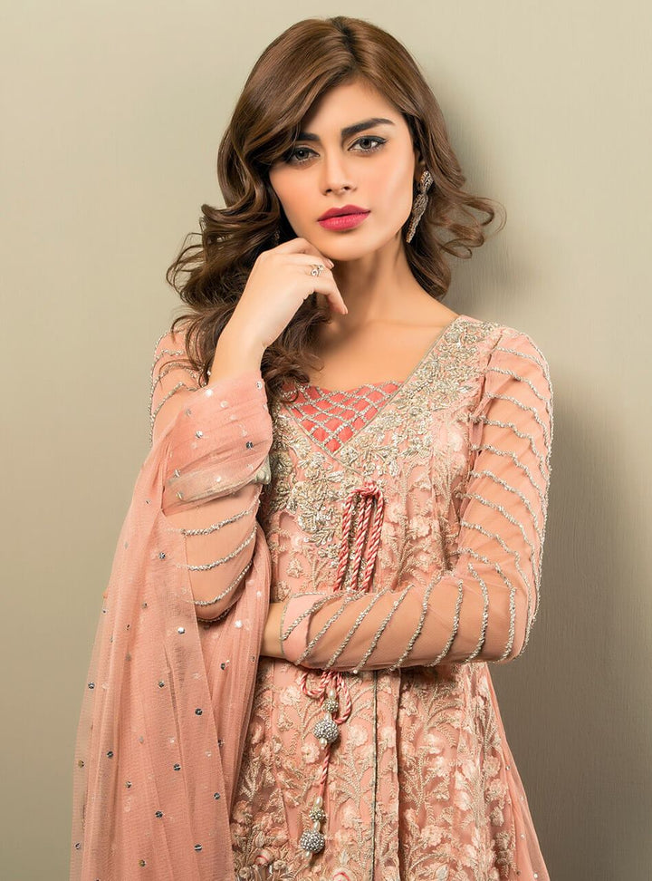 Salmon Pink Angrakha