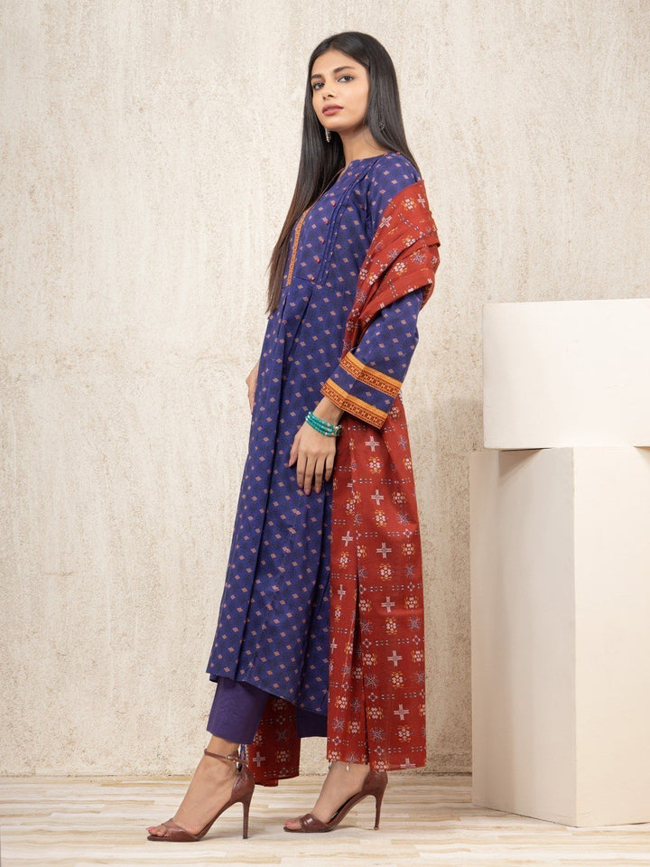 EWU23A1-26024 Unstitched Dark Purple Printed Lawn 3 Piece