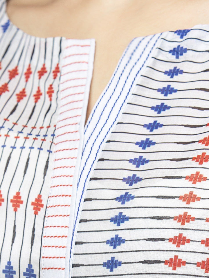 EWU23A1-26085 Unstitched White Printed Lawn 3 Piece