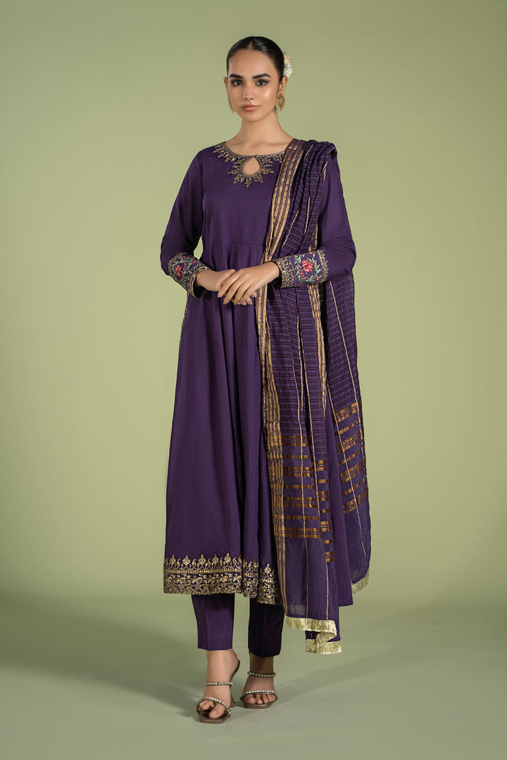 3 PIECE EMBROIDERED LAWN SUIT | DW-EF24-115