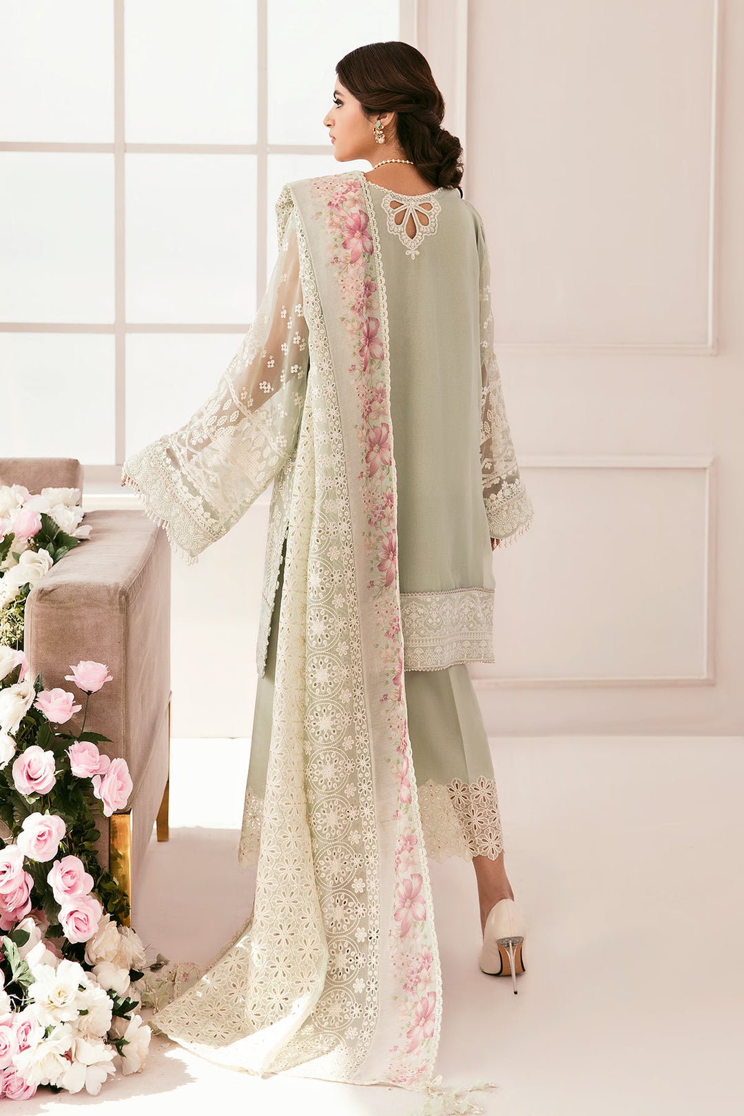 EMBROIDERED CHIFFON CH11-01