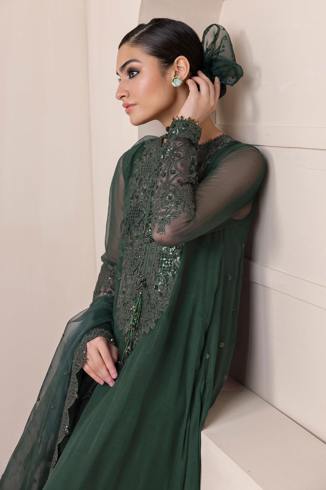 EMBROIDERED CHIFFON PR-838