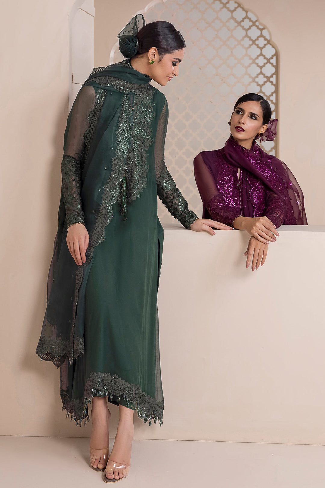 EMBROIDERED CHIFFON PR-839