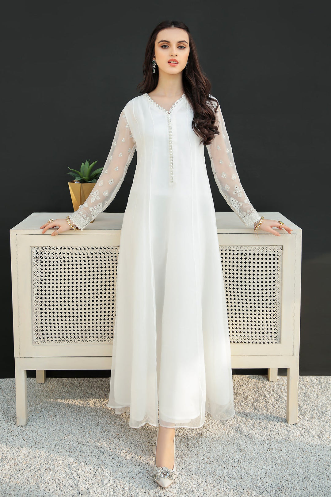 EMBROIDERED CHIFFON PR-557