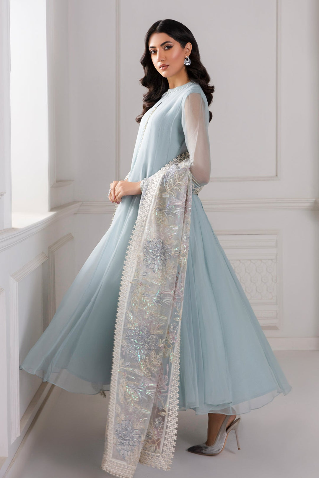 EMBROIDERED CHIFFON PR-746