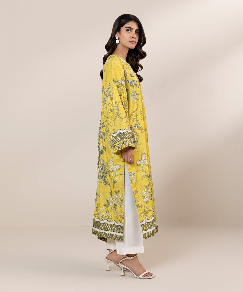 2 Piece - Printed Silk Suit