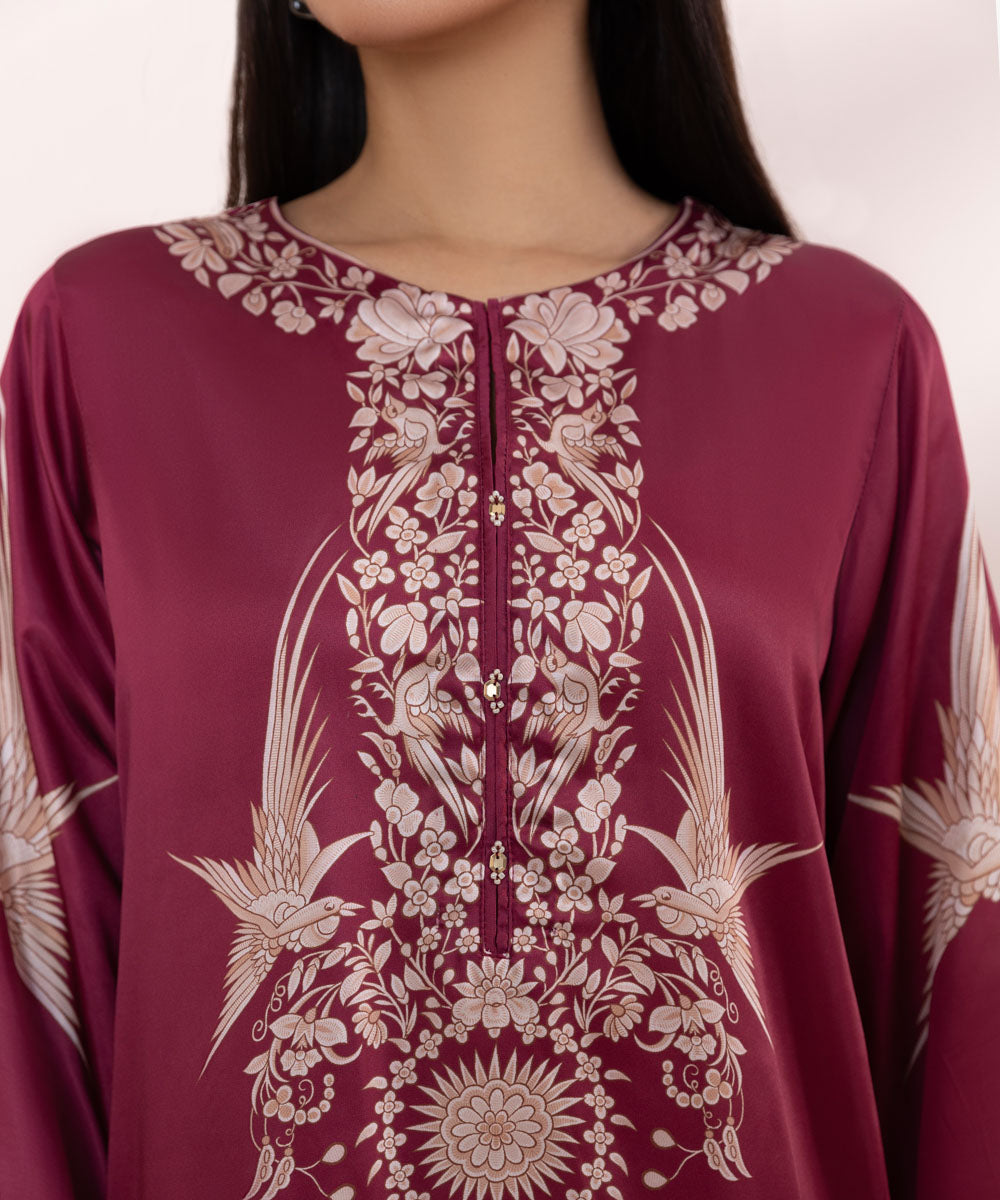 3 Piece - Embroidered Silk Suit