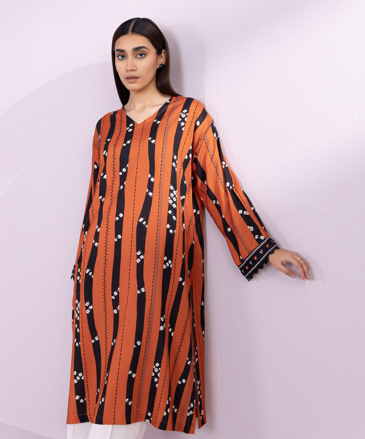 Printed Arabic Lawn Shirt