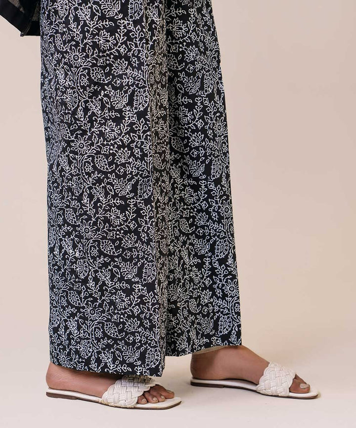 Block Printed Cambric Straight Pants