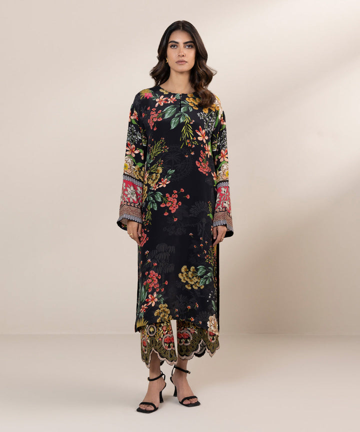 2 Piece - Printed Silk Suit