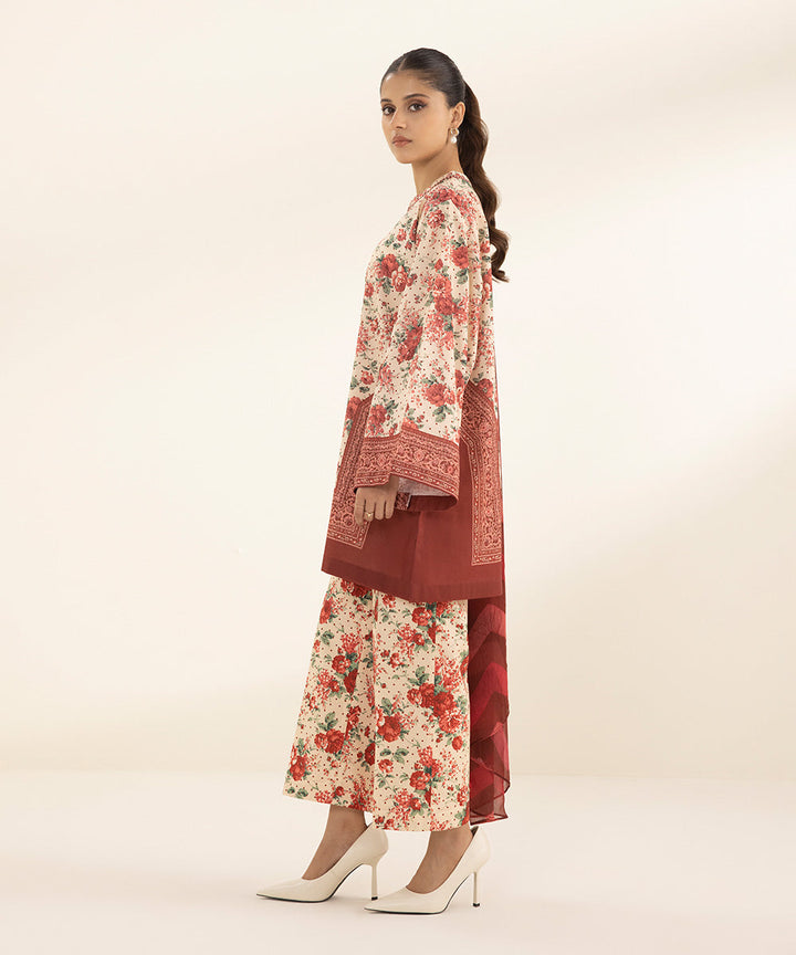 3 Piece - Printed Lawn Suit