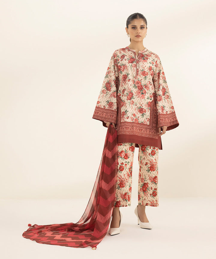 3 Piece - Printed Lawn Suit