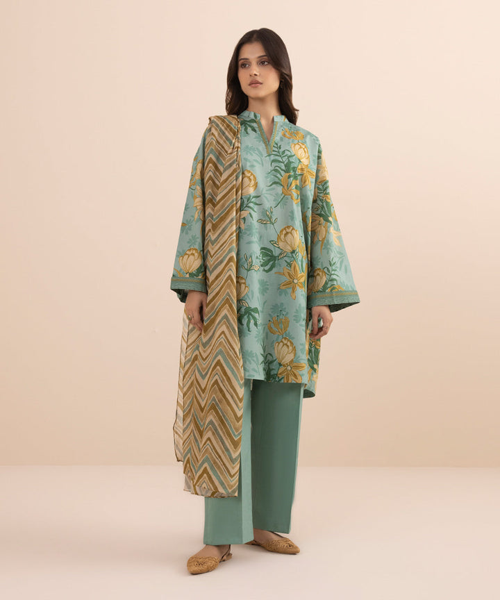 3 Piece - Printed Lawn Suit