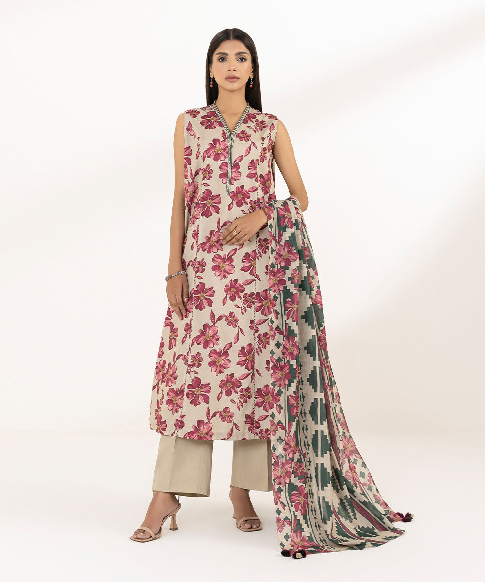 3 Piece - Printed Lawn Suit