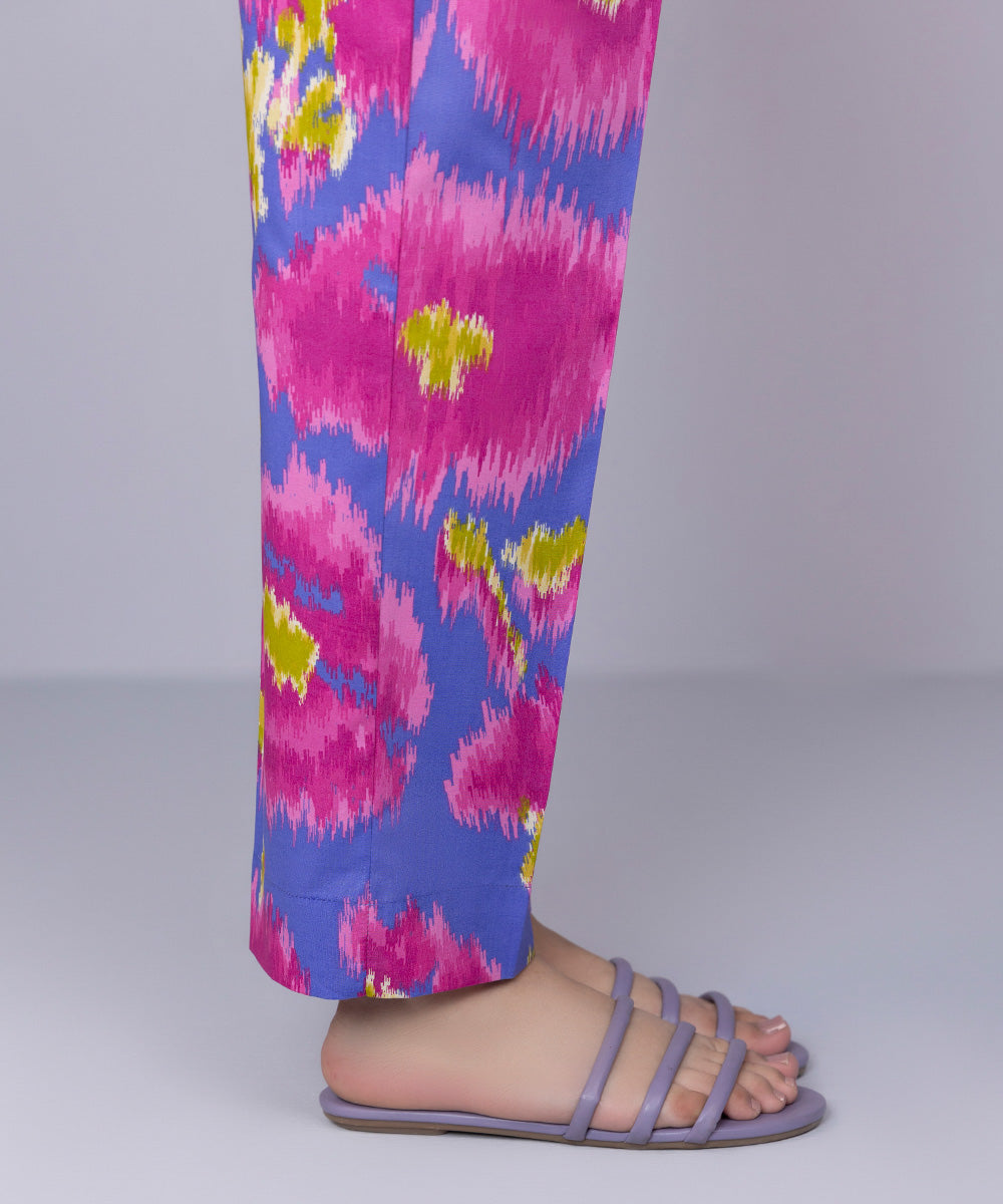 Printed Cambric Straight Pants