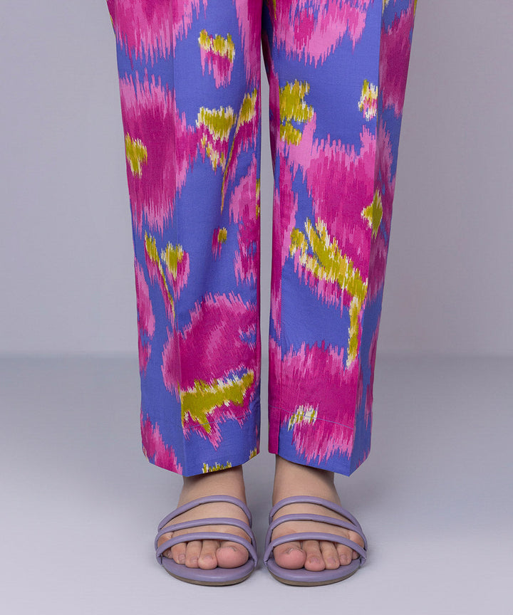 Printed Cambric Straight Pants