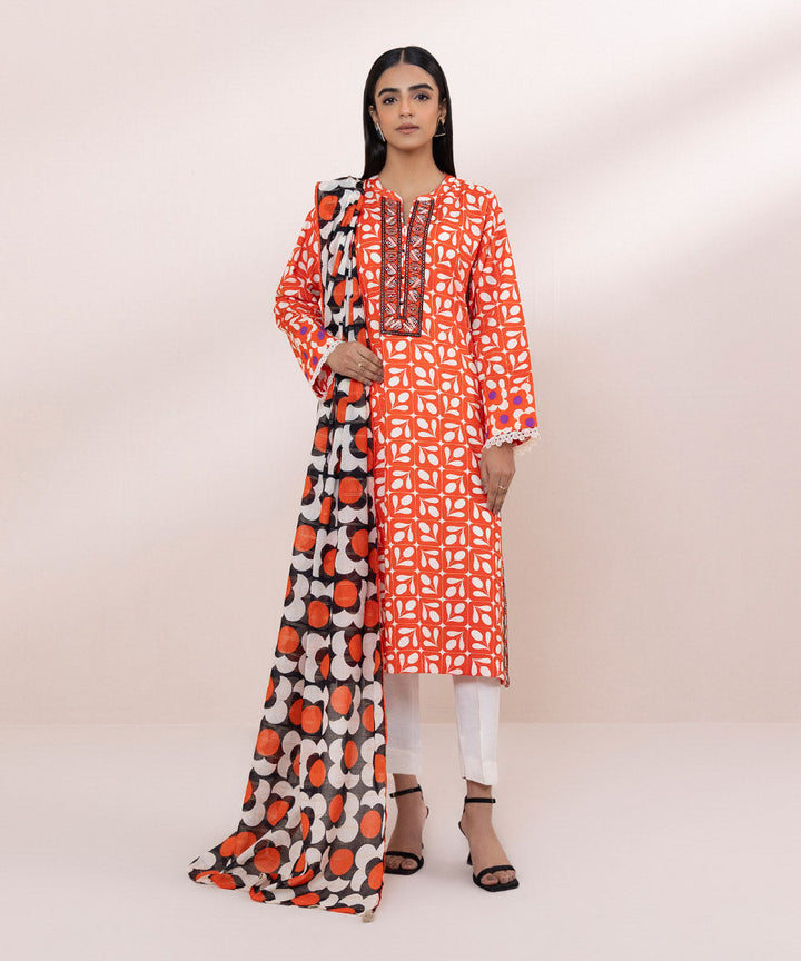 Printed Zari Voile Dupatta