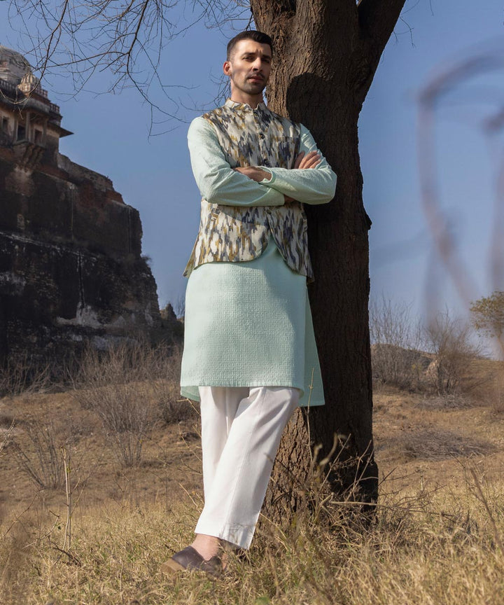 Cotton Schiffli Embroidered Kurta