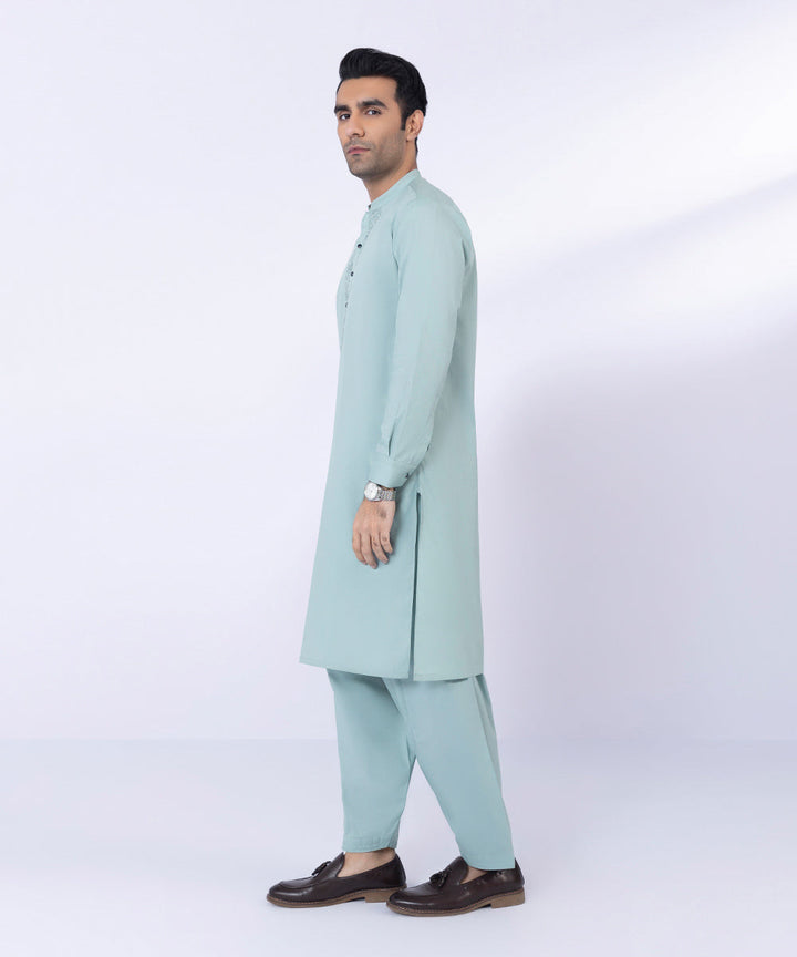 Embroidered Cotton Suit