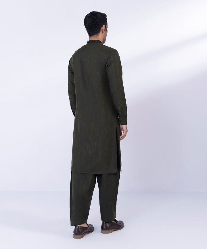 Embroidered Wash & Wear Suit