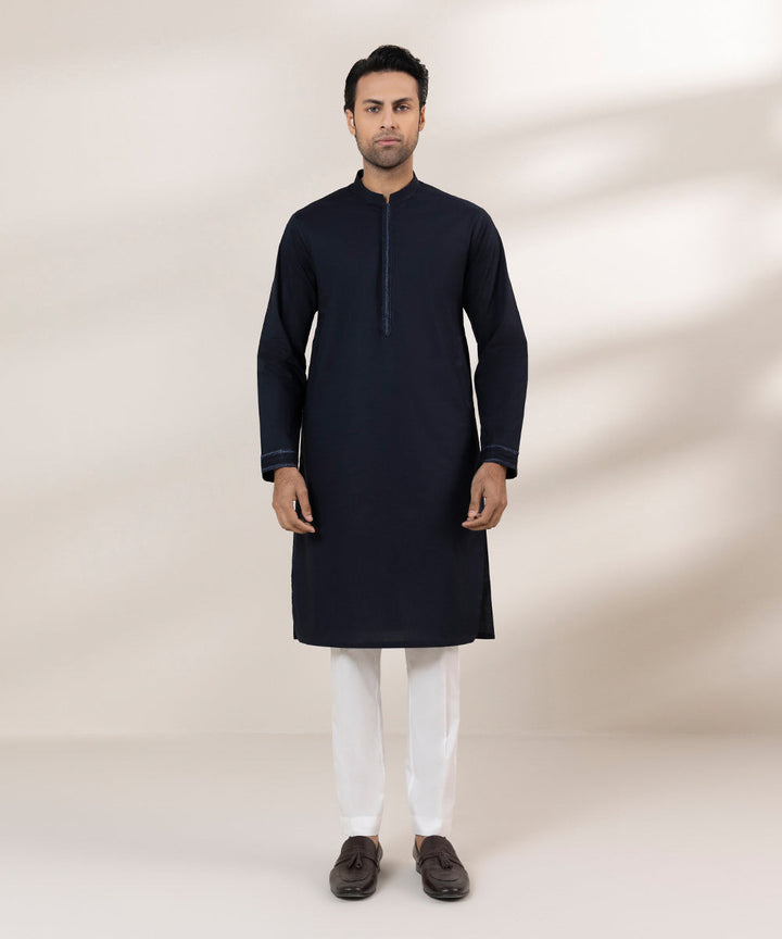 Embroidered Cotton Kurta