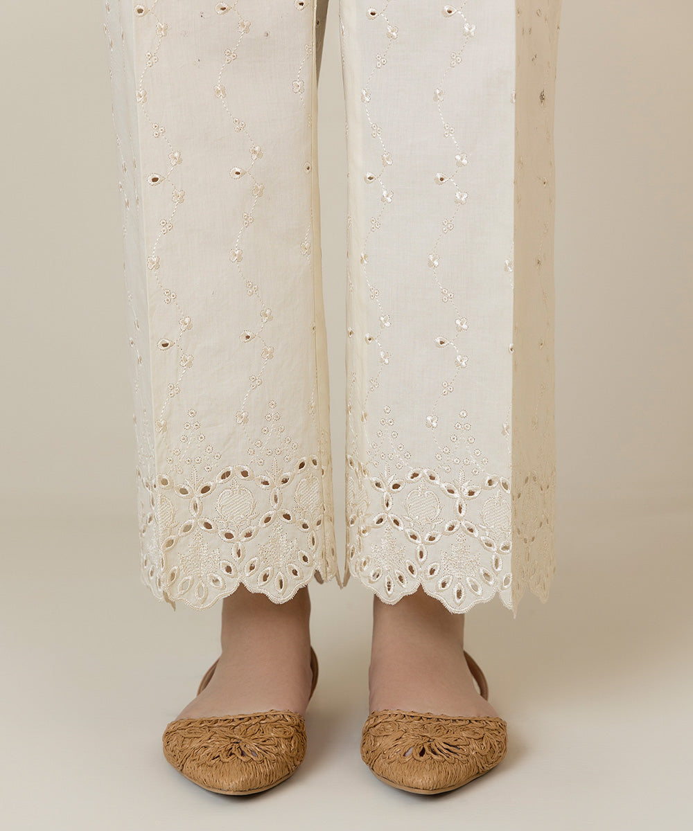 Embroidered Cambric Trousers