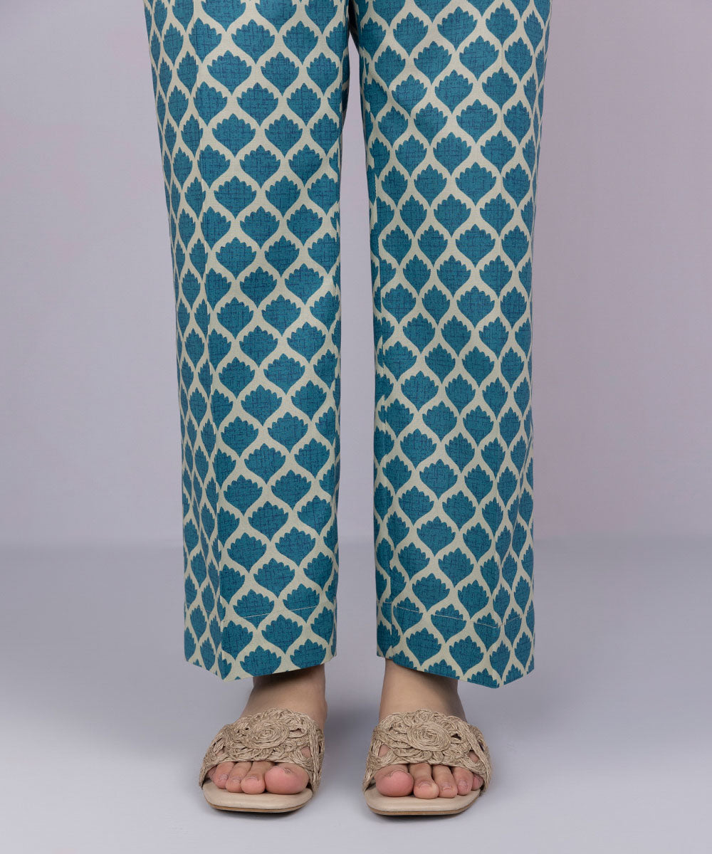 Printed Cambric Straight Pants