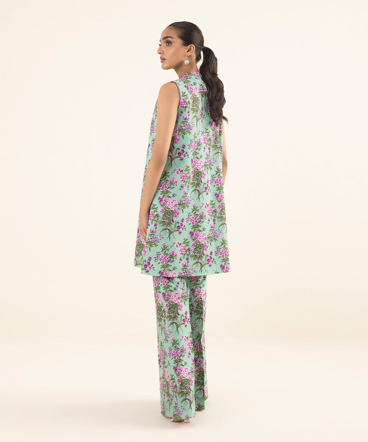 2 Piece - Printed Cotton Suit