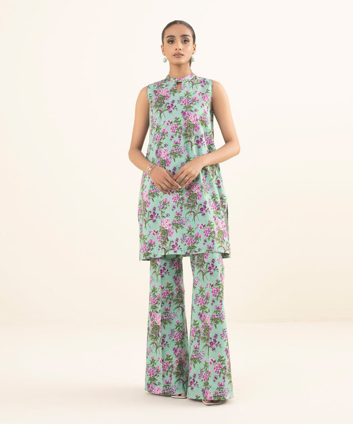 2 Piece - Printed Cotton Suit