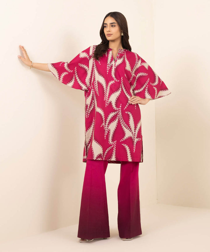 2 Piece - Printed Cotton Suit