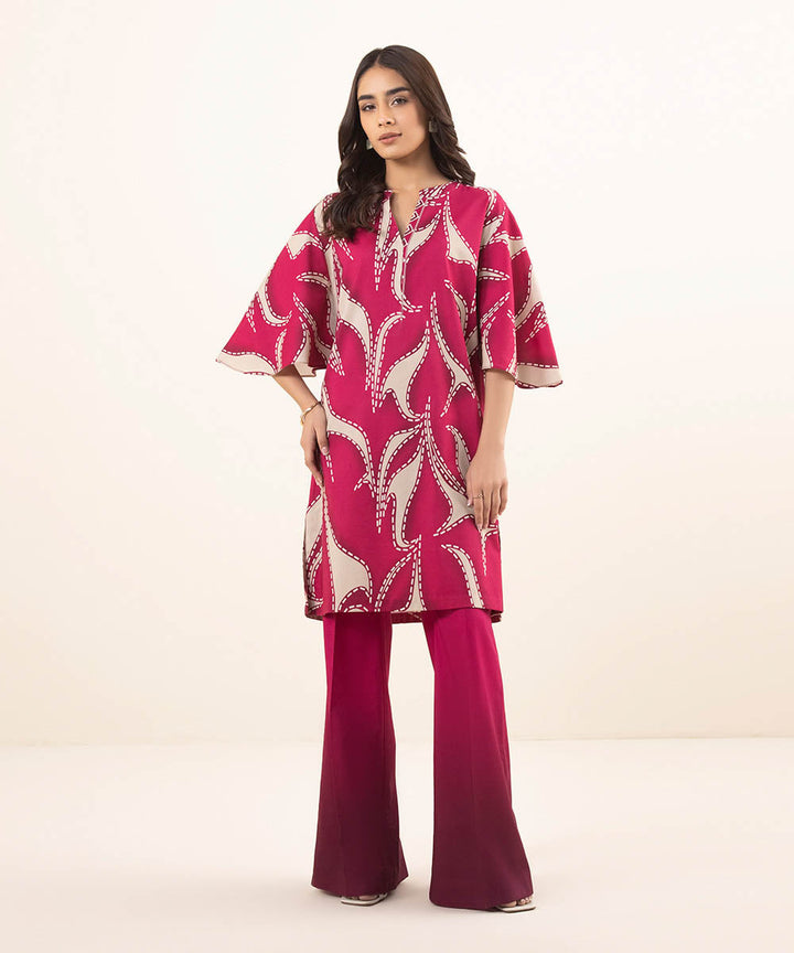 2 Piece - Printed Cotton Suit