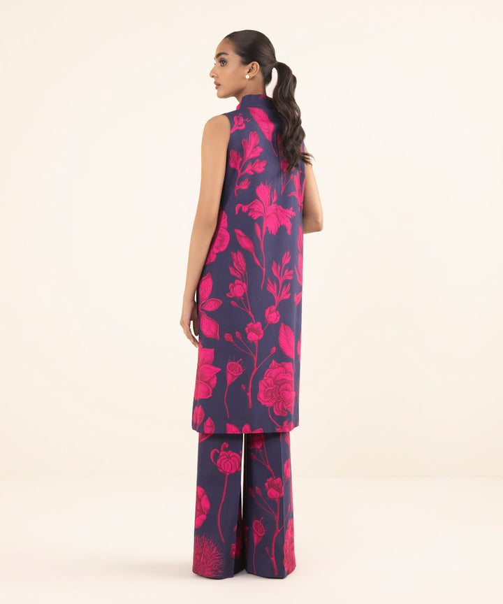 2 Piece - Printed Linen Suit