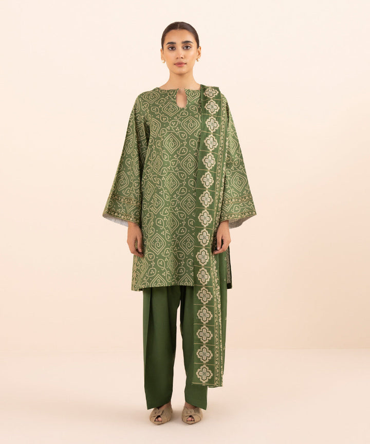 3 Piece - Printed Lawn Suit