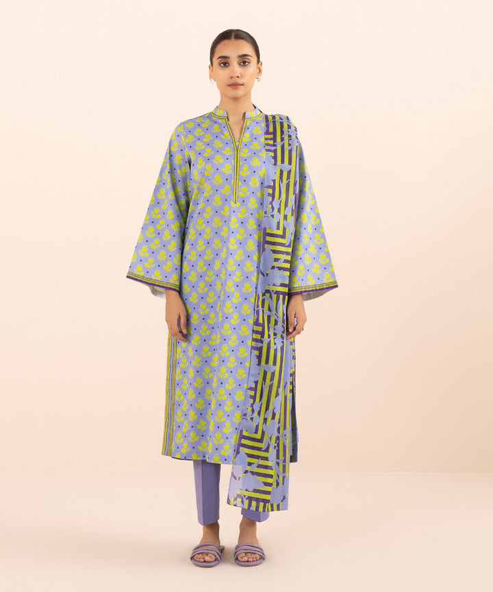 3 Piece - Printed Lawn Suit