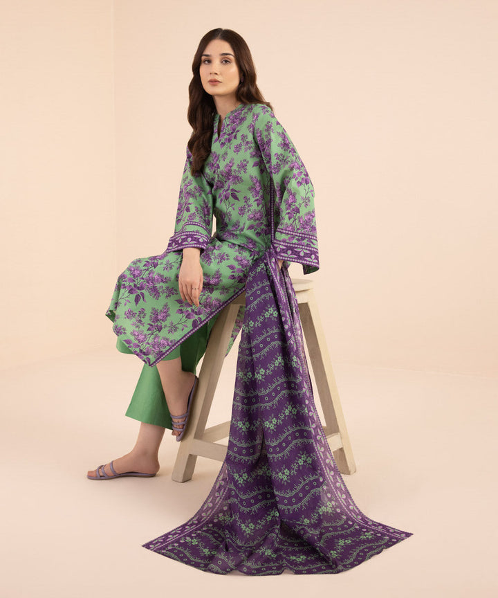 3 Piece - Printed Lawn Suit