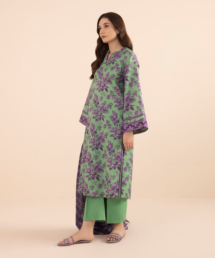 3 Piece - Printed Lawn Suit