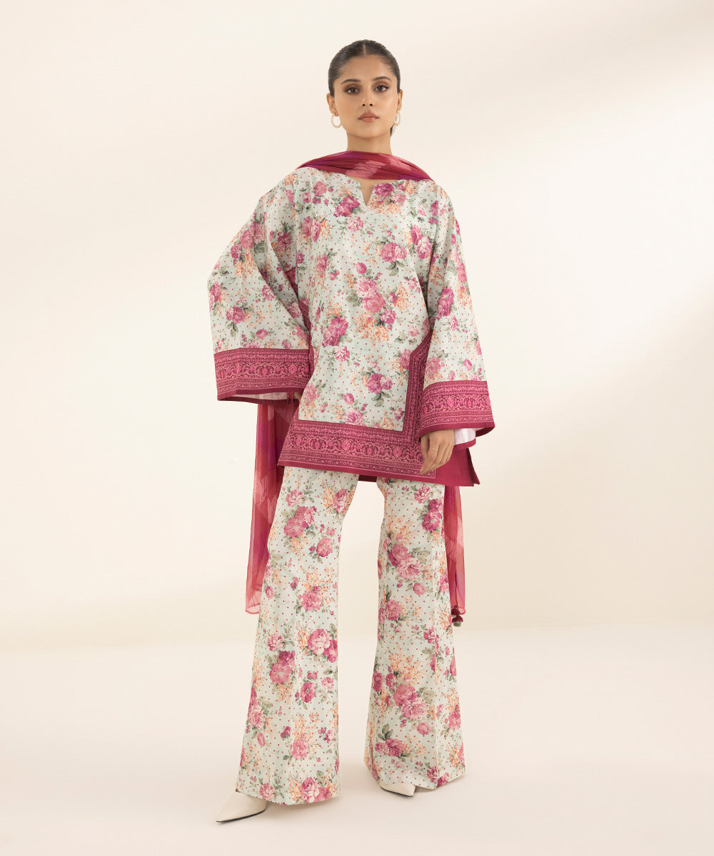 3 Piece - Printed Lawn Suit