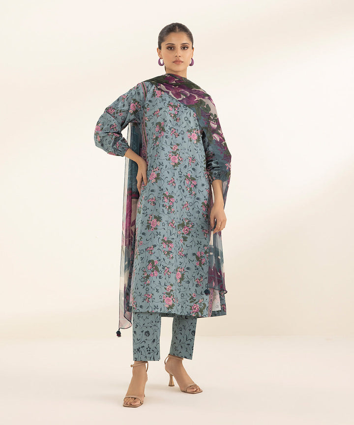 3 Piece - Printed Lawn Suit