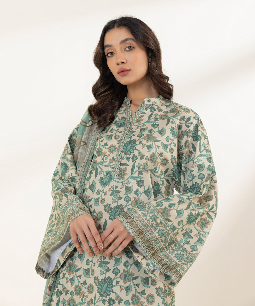 3 Piece - Printed Lawn Suit