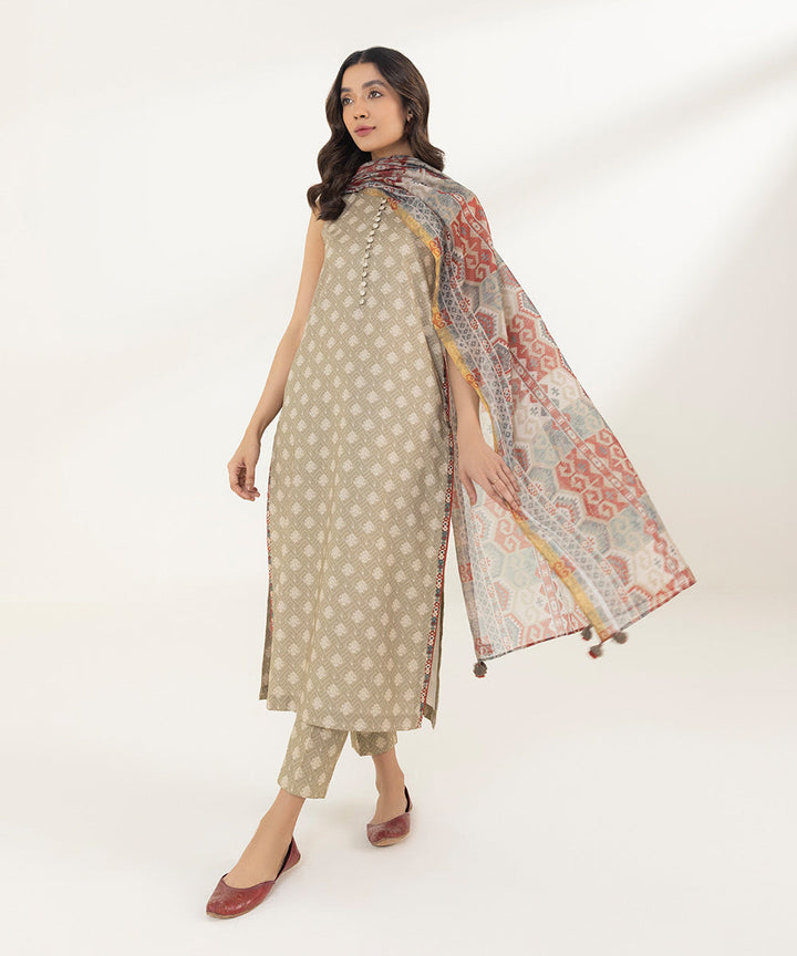 3 Piece - Printed Lawn Suit