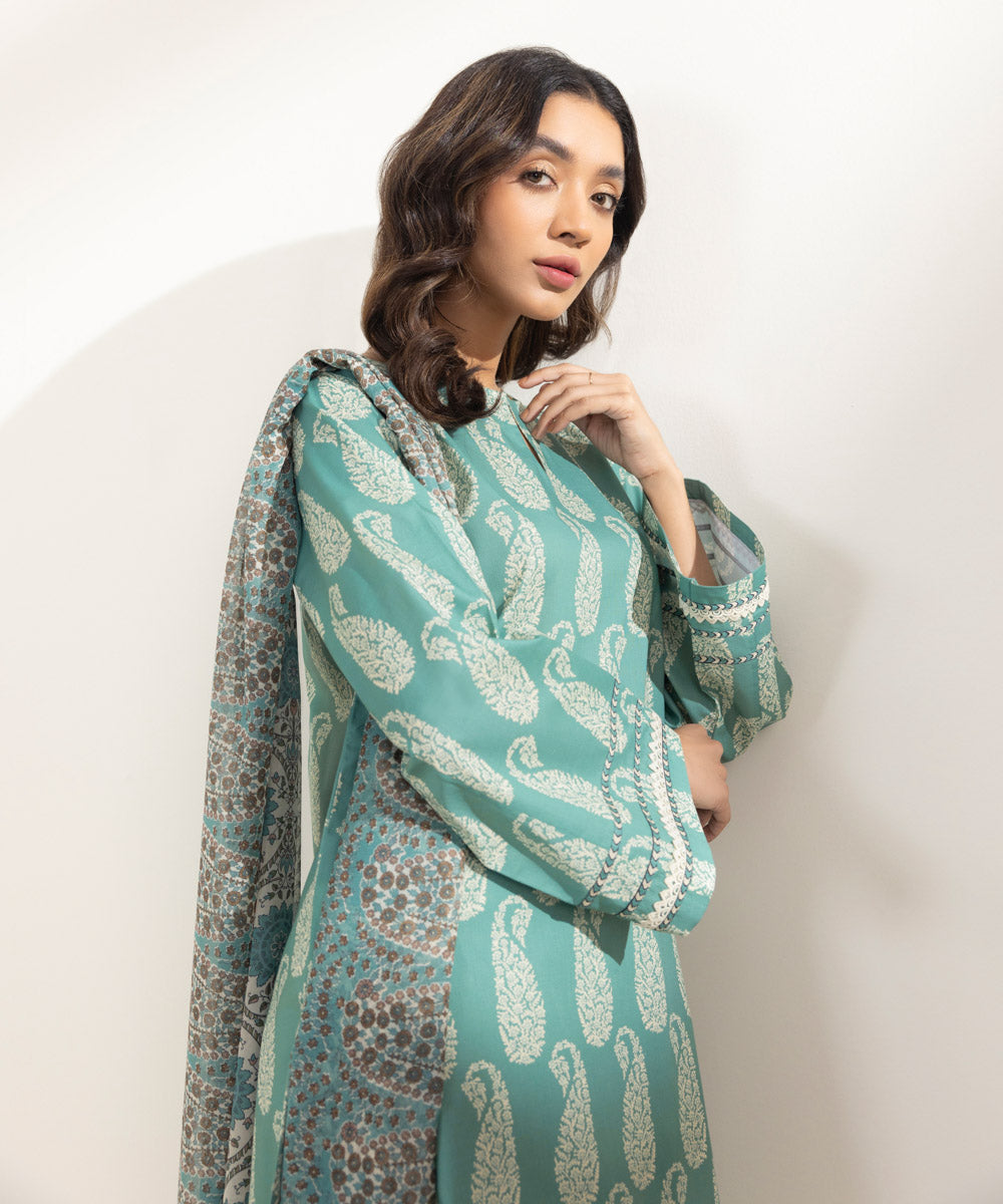 3 Piece - Printed Lawn Suit