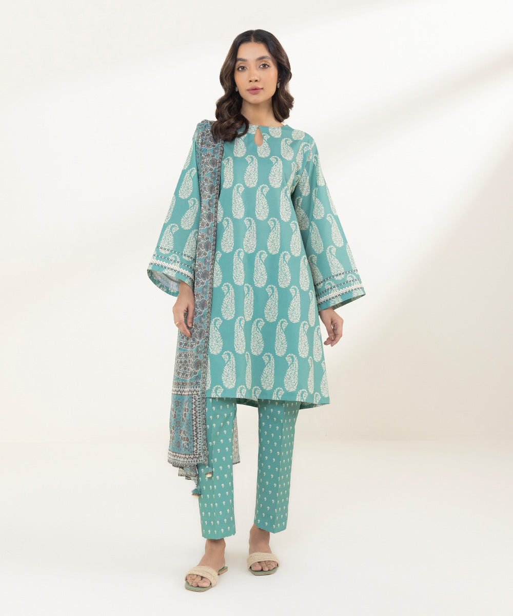 3 Piece - Printed Lawn Suit