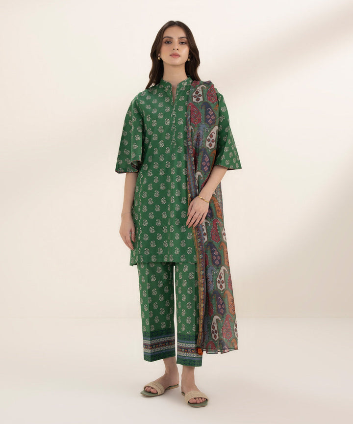 3 Piece - Printed Lawn Suit