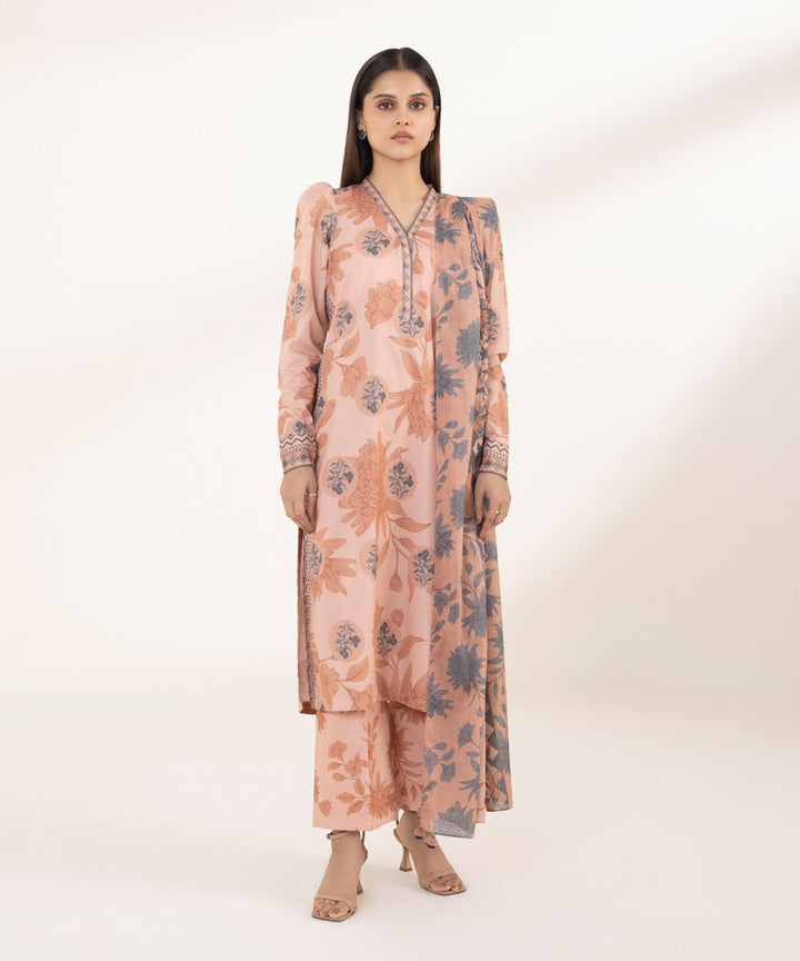 3 Piece - Printed Lawn Suit