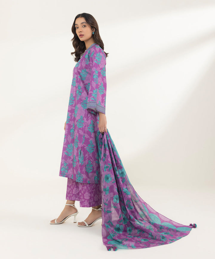 3 Piece - Printed Lawn Suit