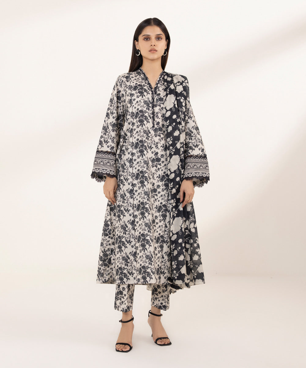 3 Piece - Printed Lawn Suit