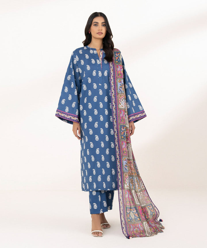 3 Piece - Printed Lawn Suit