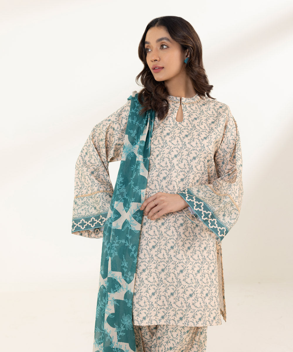 3 Piece - Printed Lawn Suit