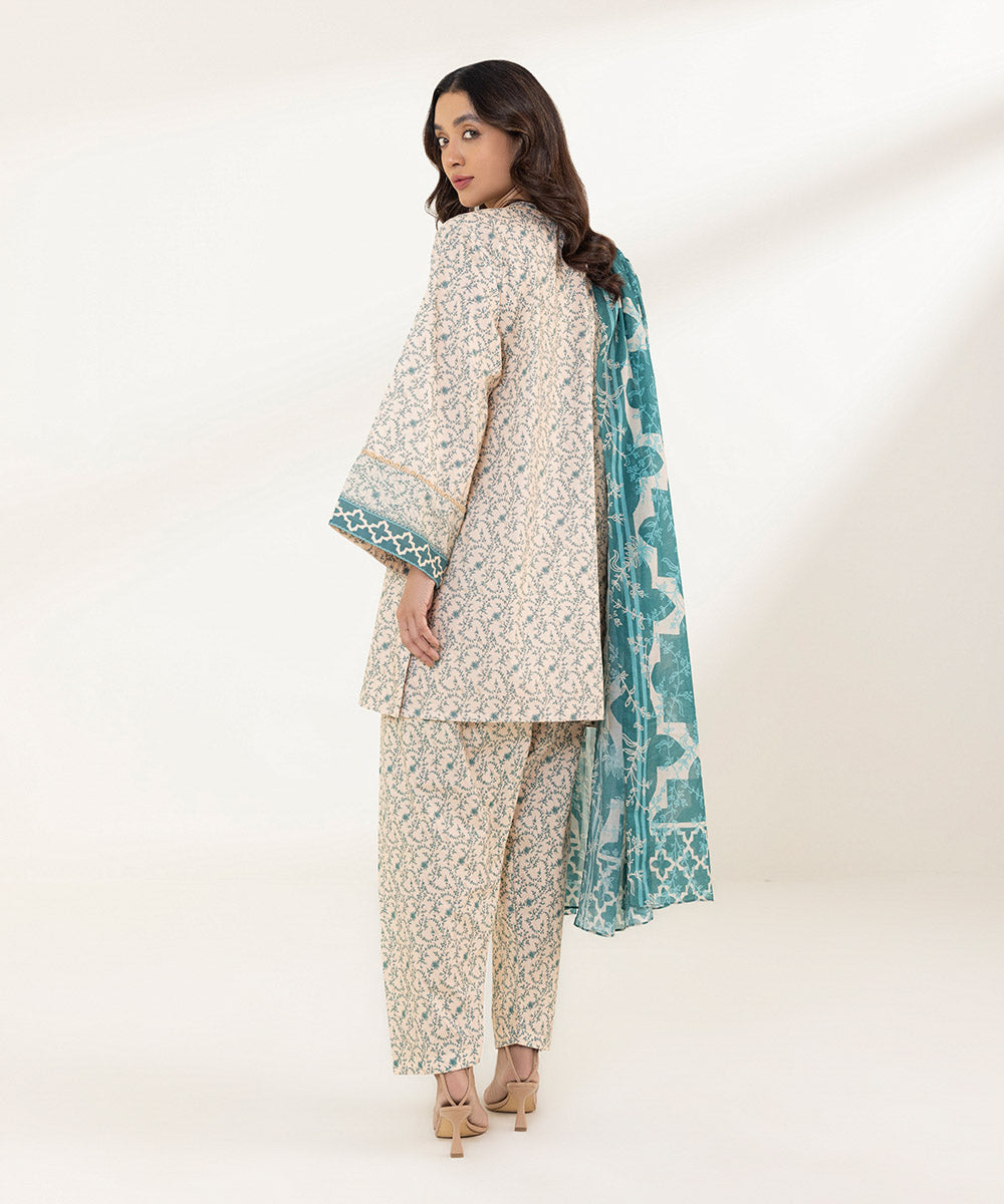 3 Piece - Printed Lawn Suit