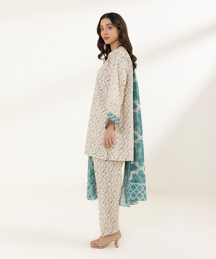 3 Piece - Printed Lawn Suit